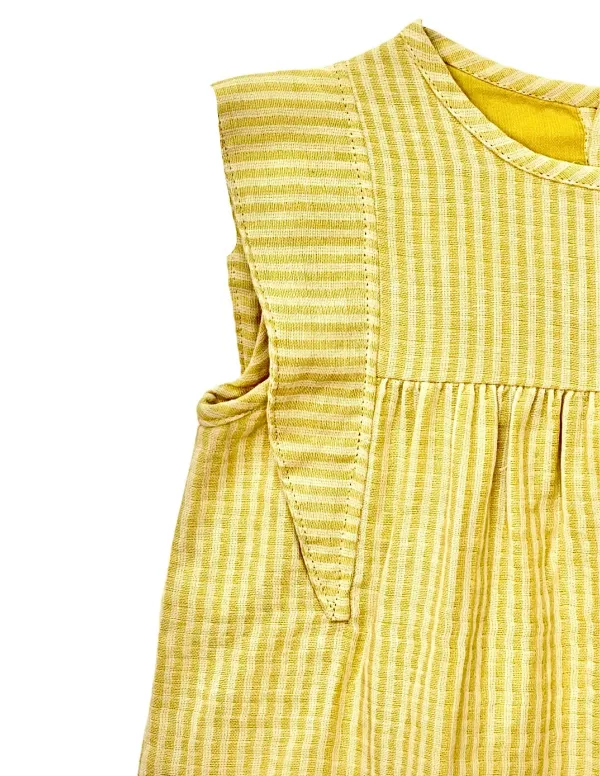 BLUSA GASA ALAS MOSTAZA