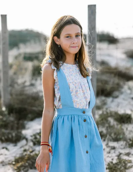 FALDA LISA AZUL
