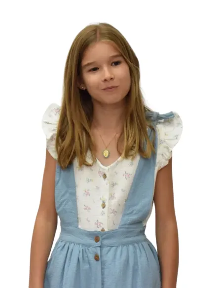 FALDA LISA AZUL
