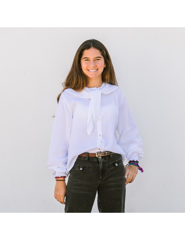 BLUSA MARINERA BLANCA NIÑA/TEEN 2