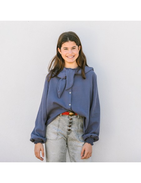 BLUSA MARINERA PETRÓLEO NIÑA/TEEN