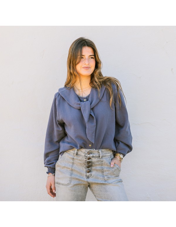 Blusa Marinera Petróleo Chica/Woman