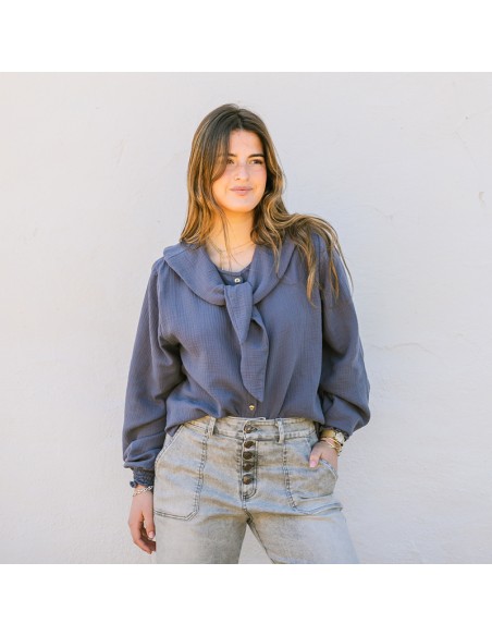 Blusa Marinera Petróleo Chica/Woman