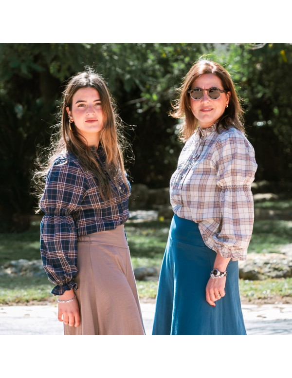 Blusa Jaretas Beige Chica/Woman