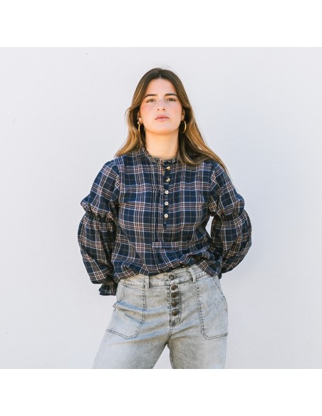 Blusa Jaretas Marino Chica/Woman