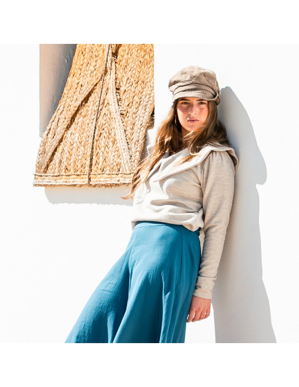 Jersey Pico Volante Beige Chica/Woman 2