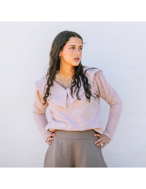 Jersey Pico Volante Rosa Chica/Woman