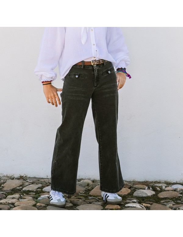 Vaquero Culotte Negro Niña/Teen 2