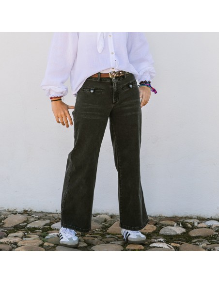 Vaquero Culotte Negro Niña/Teen