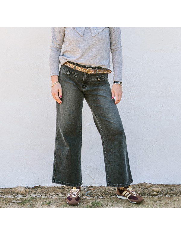 Vaquero Culotte Negro Chica/Woman 2