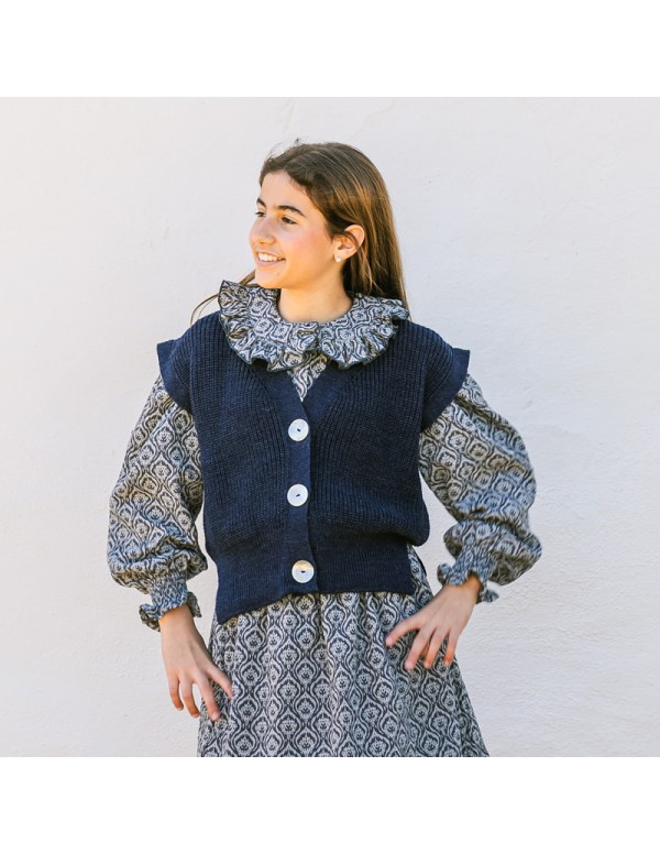 Blusa Escudos Gris/Azul Niña/Teen 2