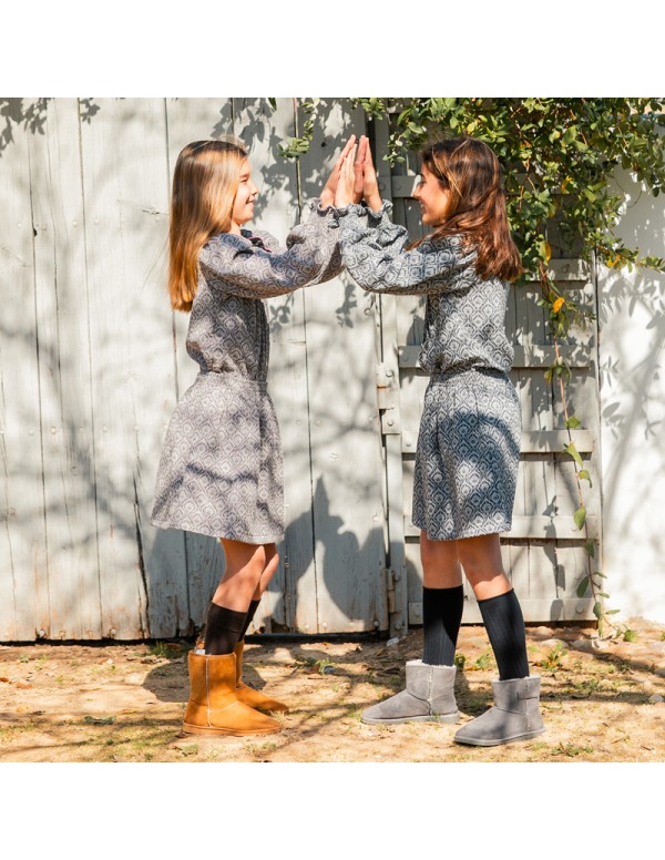 Blusa Escudos Gris/Azul Niña/Teen