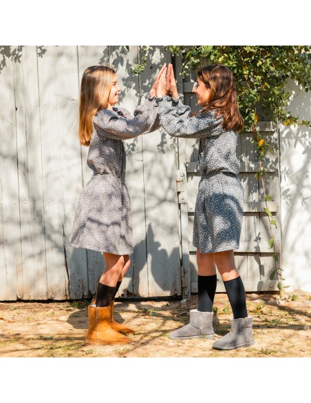 Blusa Escudos Gris/Azul Niña/Teen
