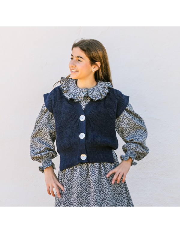 Chaleco Punto Azul Niña/Teen 2