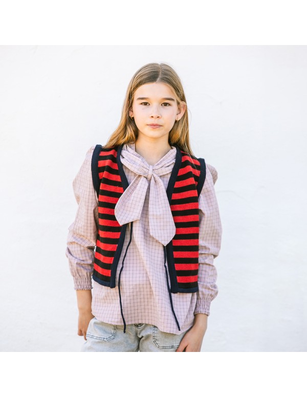 Chaleco Rayas Burdeos Niña/Teen