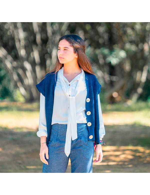 Blusa Lazo Viscosa Blanca Chica/Woman