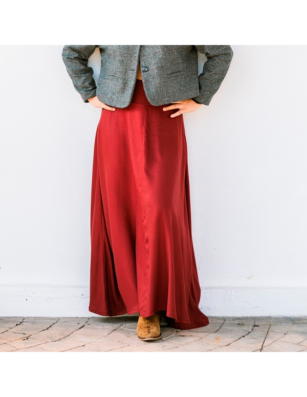 Falda Evasé Burdeos Chica/Woman 2