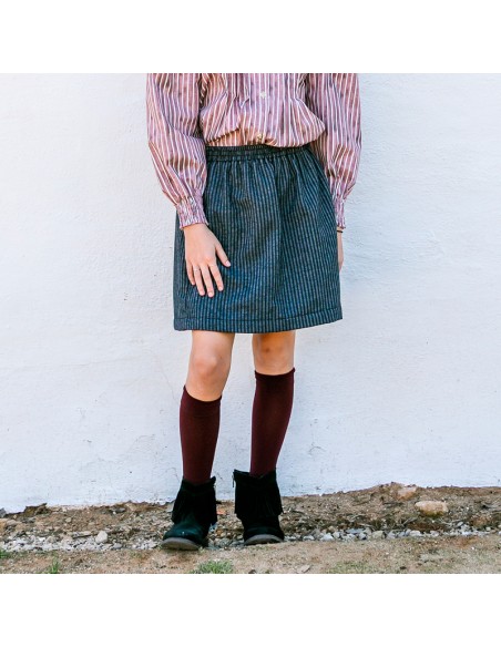 Falda Raya Diplomática Gris Niña/Teen