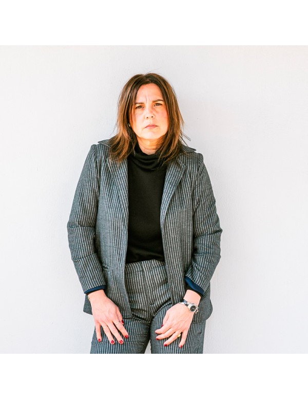 Blazer Raya Diplomática Gris Chica/Woman