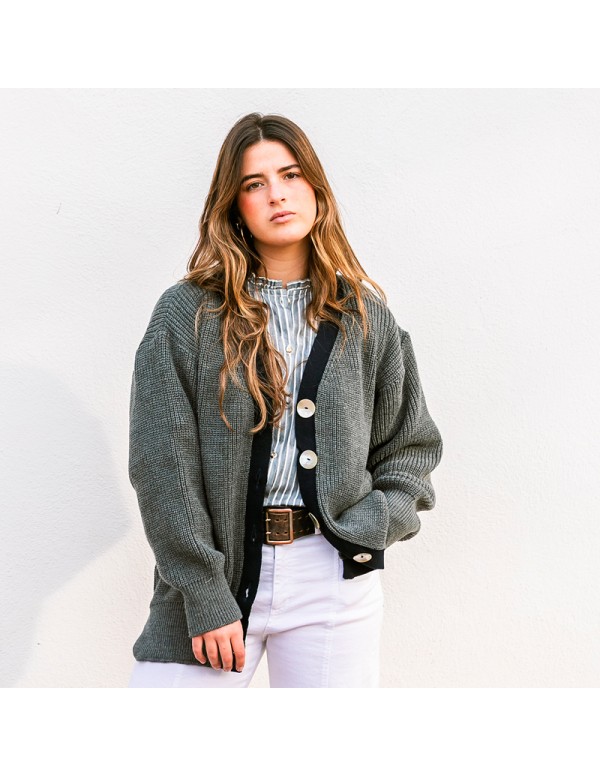 Chaqueta Gris/Azul Chica/Woman 2