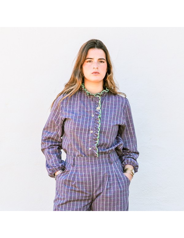 Blusa Fluor Morada/Lima Chica/Woman