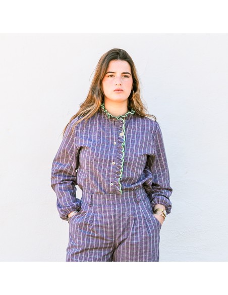 Blusa Fluor Morada/Lima Chica/Woman