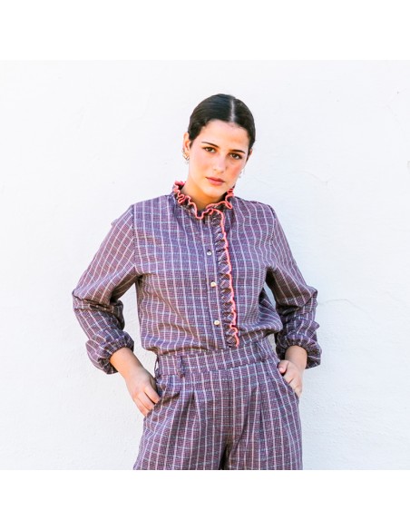 Blusa Fluor Burdeos/Fucsia Chica/Woman