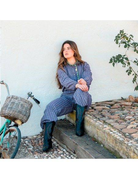 Pantalón Pinzas Morado Chica/Woman