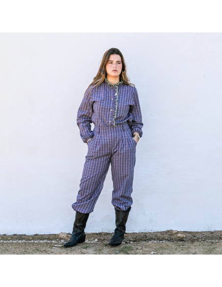 Pantalón Pinzas Morado Chica/Woman