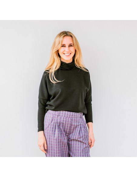 Jersey Cuello Vuelto Gris Chica/Woman