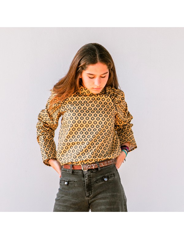 Blusa Abullonada Mosaico Niña/Teen