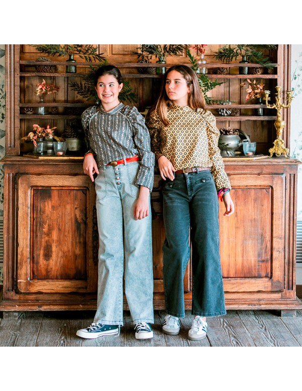 Blusa Abullonada Flores Niña/Teen 2