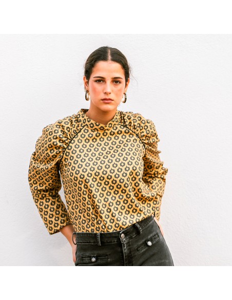 Blusa Abullonada Mosaico Chica/Woman