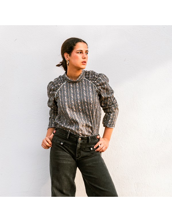 Blusa Abullonada Flores Chica/Woman 2