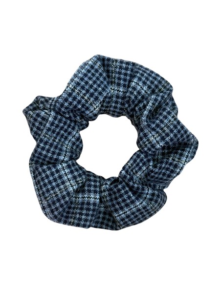 COLETERO CUADROS LÚREX AZUL