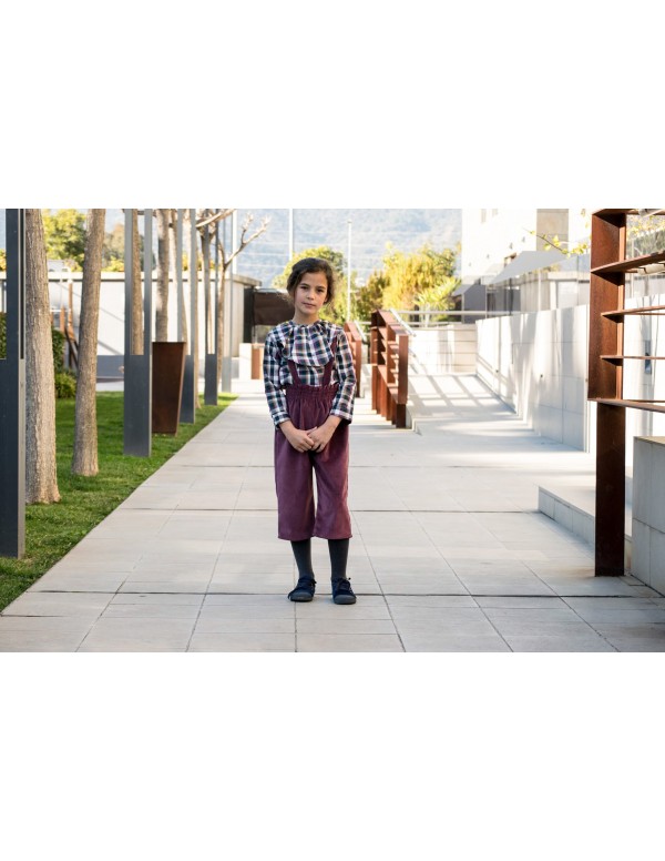 pantalon mini  pana rasada burdeos