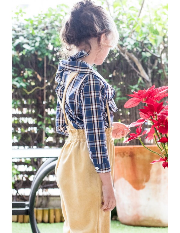 pantalon midi pana rasada mostaza