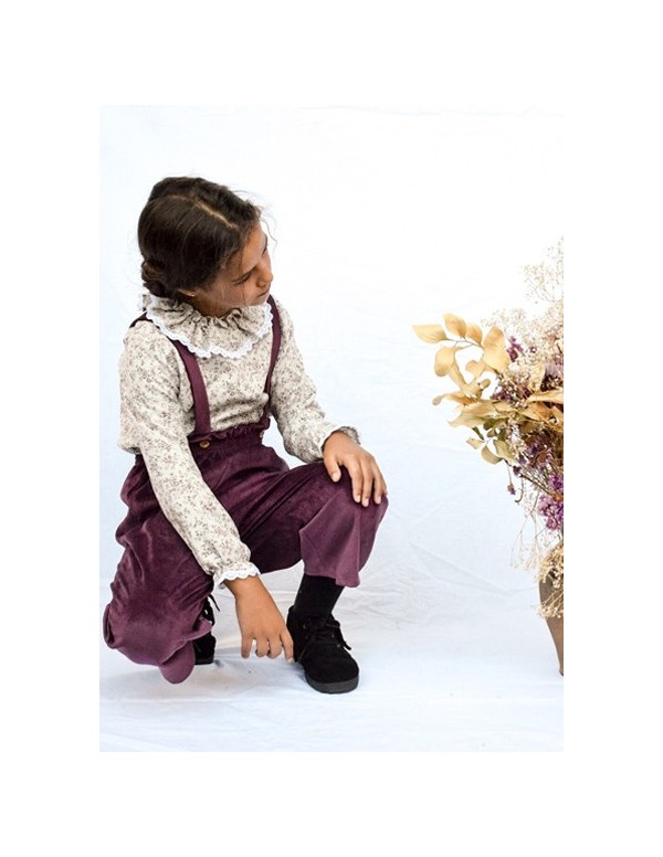 pantalon mini  pana rasada burdeos