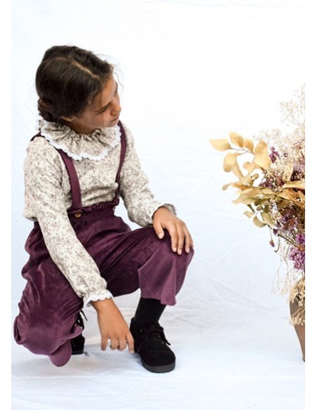 pantalon mini  pana rasada burdeos