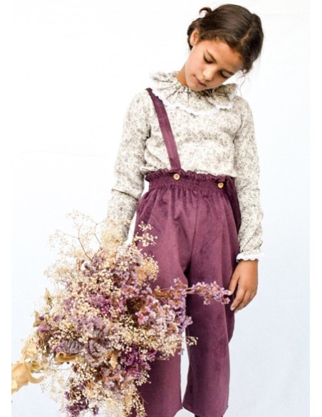 pantalon mini  pana rasada burdeos