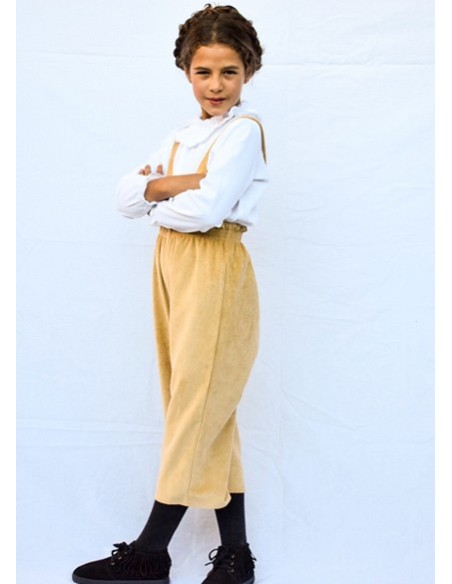 pantalon midi pana rasada mostaza