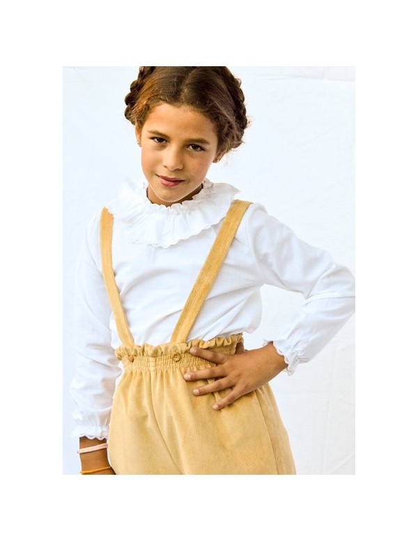 pantalon midi pana rasada mostaza