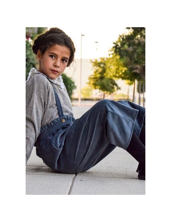 pantalon mini pana rasada azul