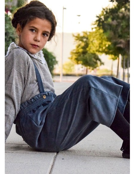 pantalon mini pana rasada azul