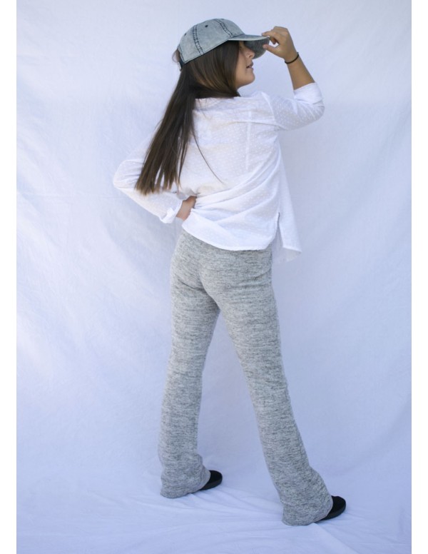 pantalon campana punto gris