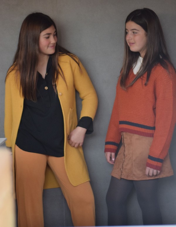 Pantalón Midi Punto Mostaza