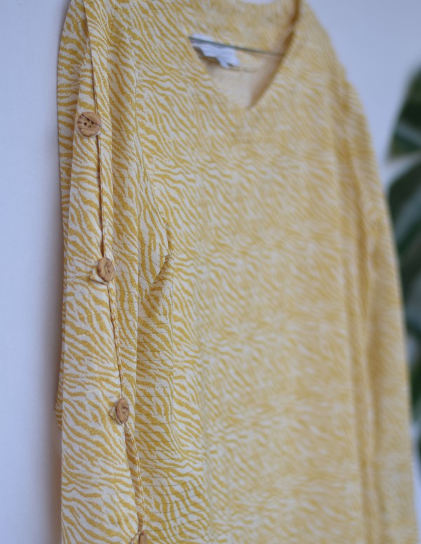 Blusa Teen Cebra Mostaza