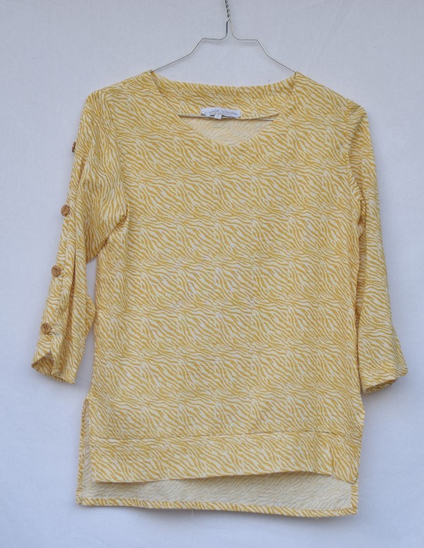 Blusa Teen Cebra Mostaza 2