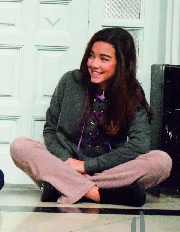 Pantalón campana liso rosa