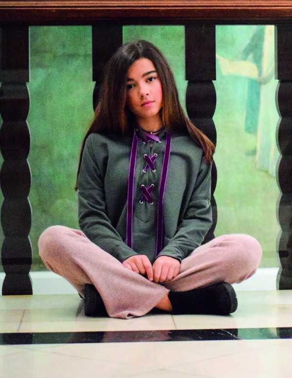 Pantalón campana liso rosa